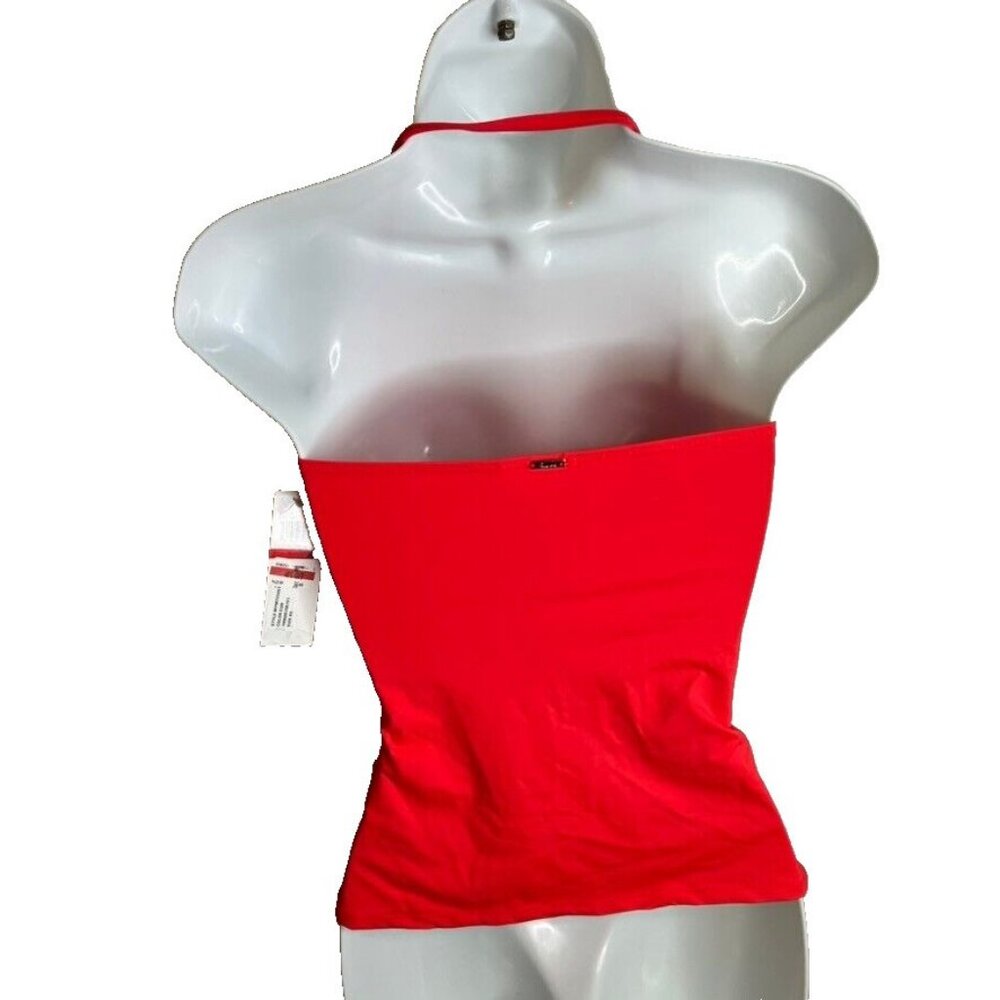 Anne Cole $60 Twist Front Padded Tankini Swim Top Size XS Coral - Picture 2 of 7